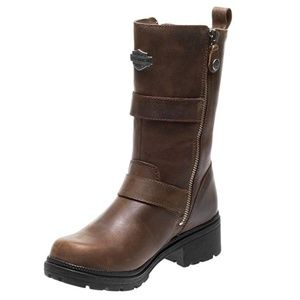 HARLEY DAVIDSON Women's Ardsley Motorcycle Boot Leather 5 Brown